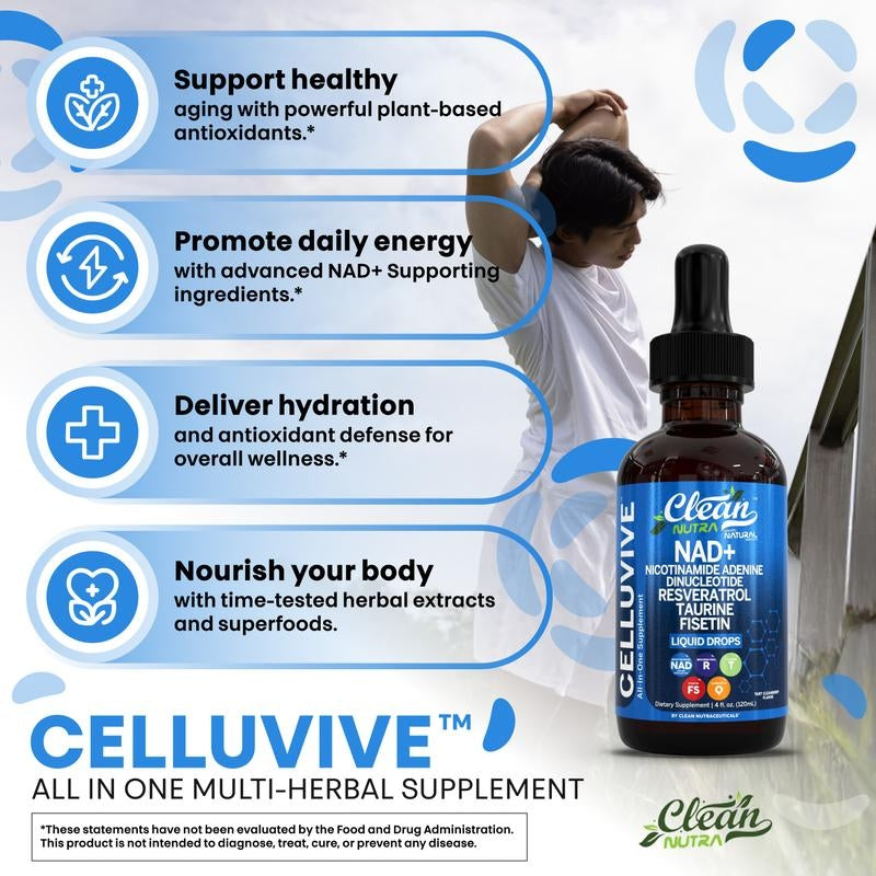Clean Nutra Celluvive NAD+ Drops – NAD