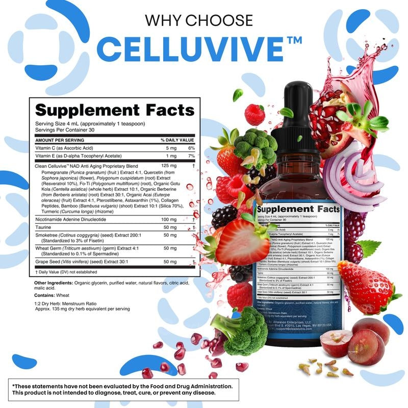 Clean Nutra Celluvive NAD+ Drops – NAD