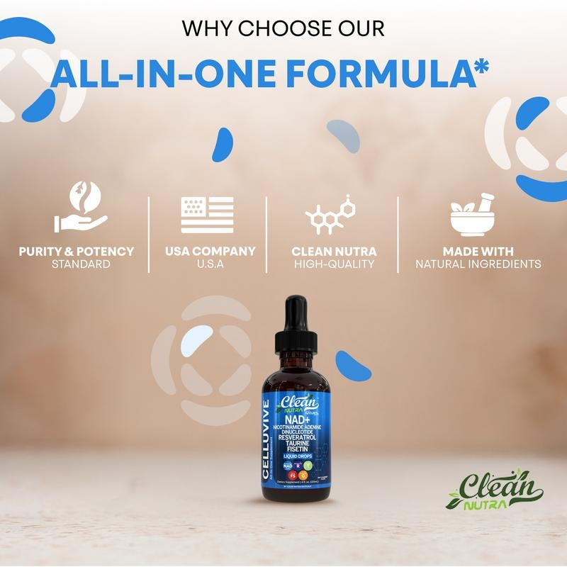 Clean Nutra Celluvive NAD+ Drops – NAD