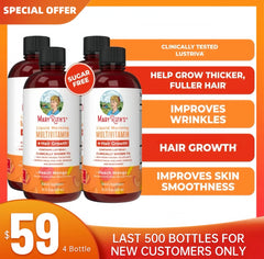 MaryRuth's Morning Multivitamin + Hair Growth,450ml Mango(New User Offer)