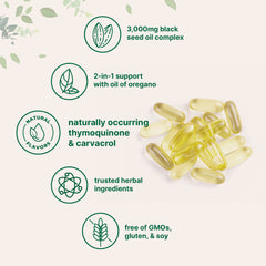 Micro Ingredients Black Seed Oil 3,000mg with Oil of Oregano, 240 Softgels