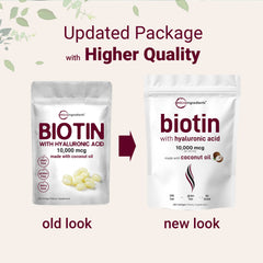 Micro Ingredients Biotin with Hyaluronic Acid Softgel, 365 counts